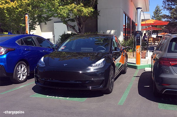 Can tesla deals charge at chargepoint